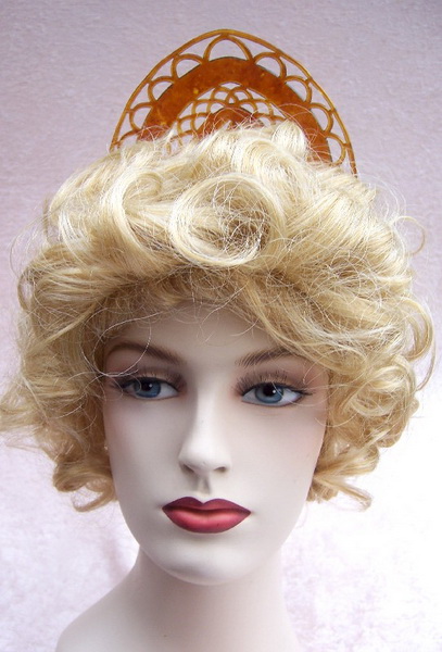 Peigne à Cheveux Mantilla Orné De Strass Ambre Clair - Occasion